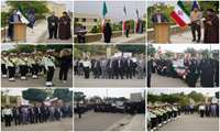 برگزاری مراسم باشکوه اهتزاز پرچم جمهوری اسلامی ایران در دانشگاه علوم پزشکی استان