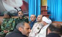 حضور رئیس دانشگاه علوم پزشکی خراسان شمالی در گردهمایی مدیران دستگاه های اجرایی در محل فرماندهی سپاه جوادالائمه استان